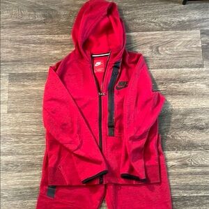 Nike Red Zip-Up Hoodie